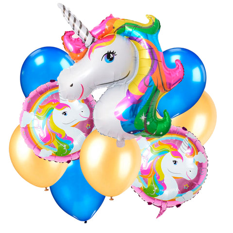Unicorn 9 Pcs Foil Balloons Set